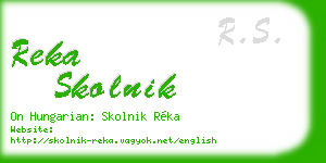 reka skolnik business card